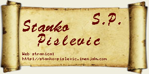 Stanko Pislević vizit kartica